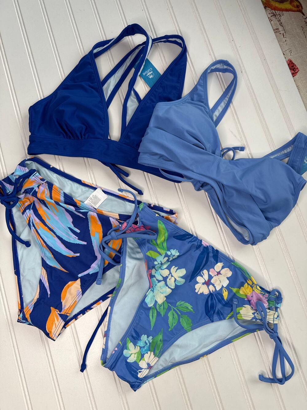 NWT Cupshe Lot of 4 Two Piece Bikinis 2-PC Bathing Suit Swim Beach Paddle Sz S